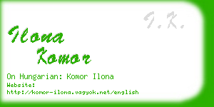 ilona komor business card